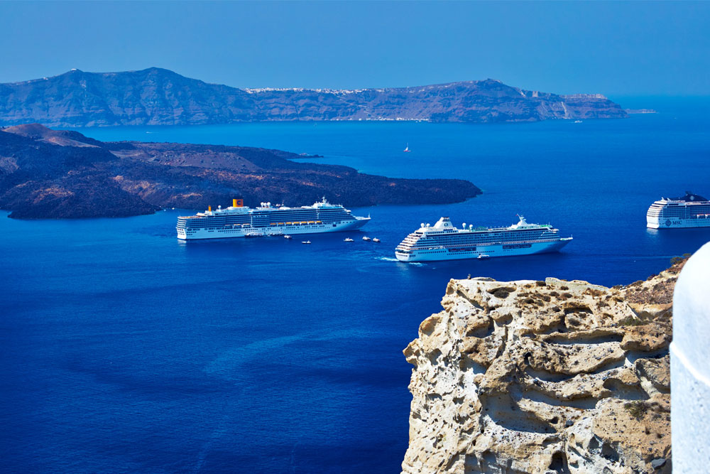 The Imposing Beauty of the Caldera in Santorini